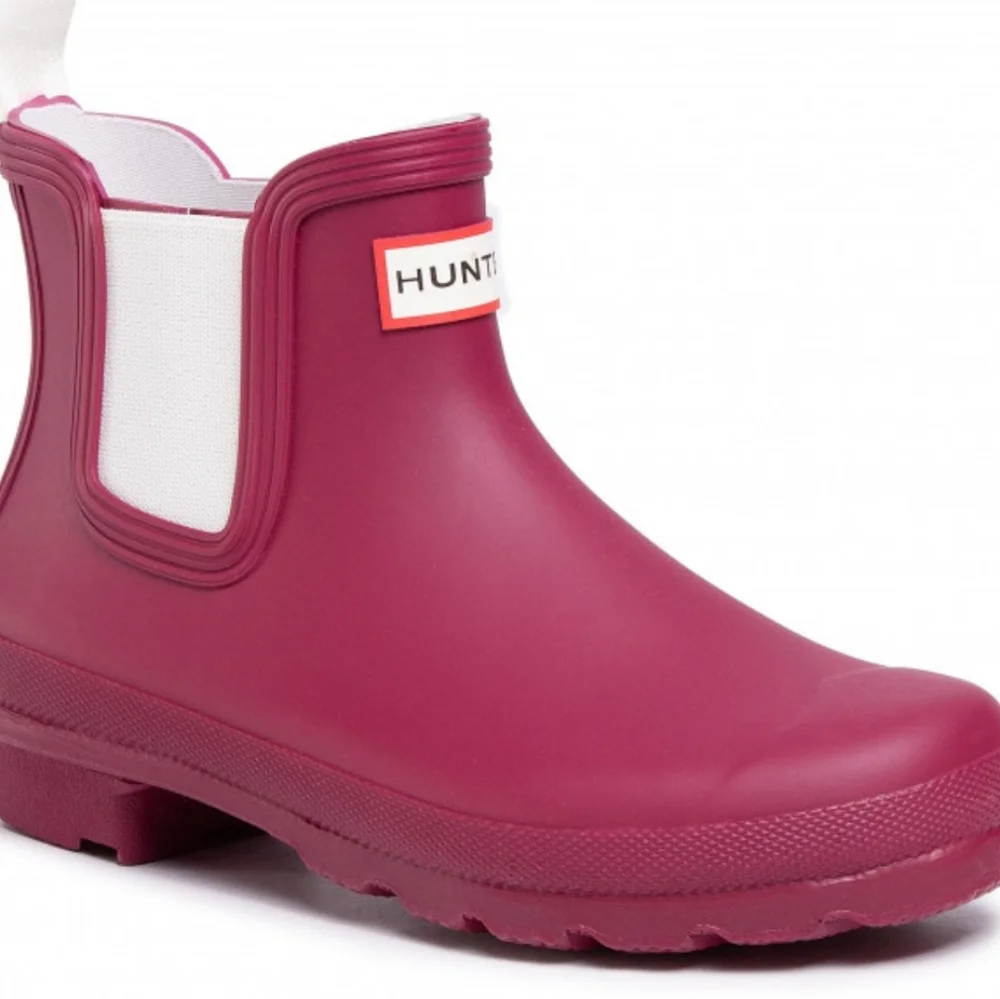 Hunter Boots (Ankle) Size 7 Deep Pink *EUC* - Picture 2 of 12